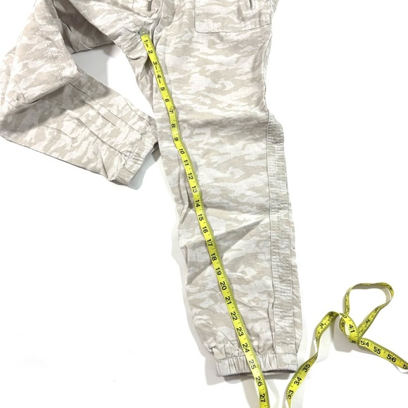 Athleta Cabo Tide Linen Jogger Pants Neutral Camouflage - Picture 5 of 7